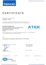 ISO 9001:2015 certification badge